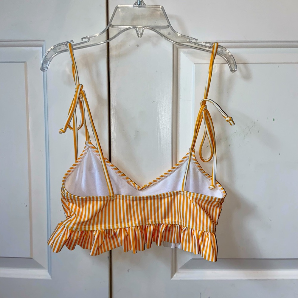 Yellow Striped Bikini Top- SHEIN - Picture 2 of 2